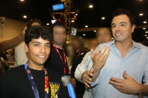 Alex Valle at Comic-Con with Seth MacFarlane