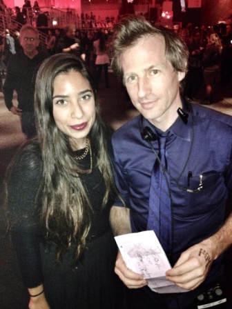 Director Spike Jonez and NYU student Bianca Valle at the Youtube Music Awards. Photo B. Valle