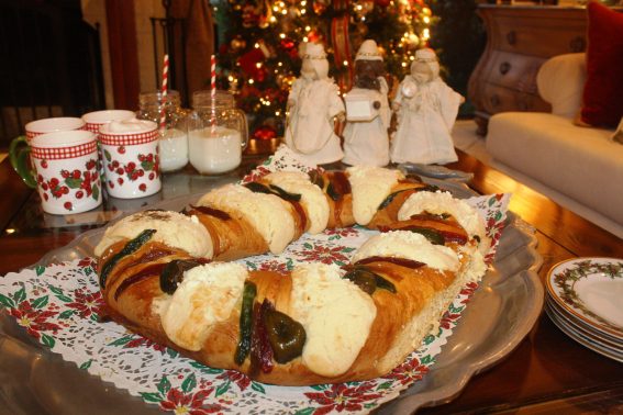 Traditional Rosca de Reyes for Dia de los Reyes Magos