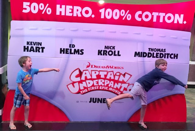 The West boys at the Captain Underpants screening. Photo Rebecca West