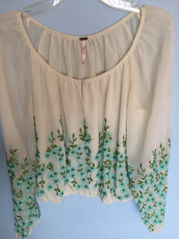 Coachella Free People Embroidered Top XS