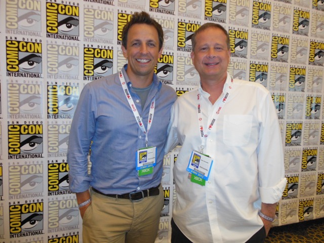 Seth Meyers and Mike Shoemaker at San Diego Comic-Con. Photo S.Valle