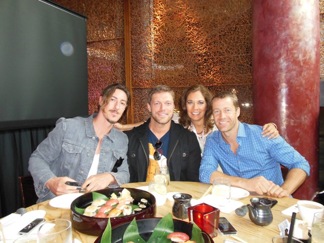 L to R: Eric Balfour, Adam Copeland and Colin Ferguson of "Haven" at Nobu for Comic-Con San Diego 2013. Photo S. Valle