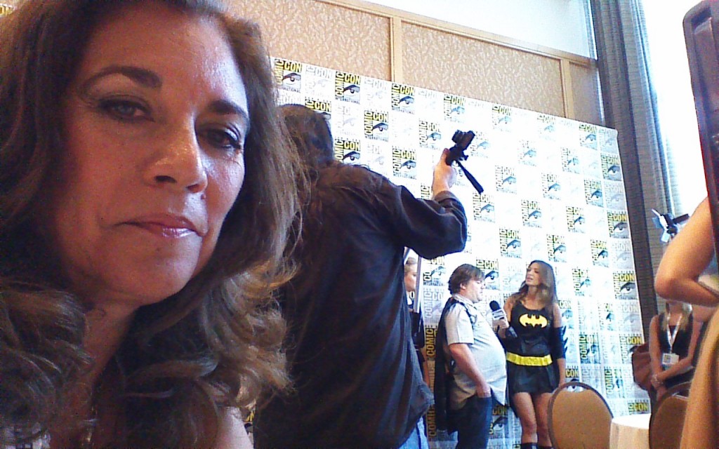 Testing the rear camera on Microsoft's Surface RT at Comic-Con 2013 with Jack Black. Photo S. Valle