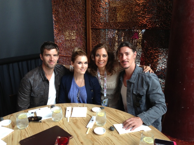 L to R: Lucas Bryant, Emily Rose, Suzette Valle and Eric Belfour. Syfy's Haven Cast at Nobu for Comic-Con San Diego 2013