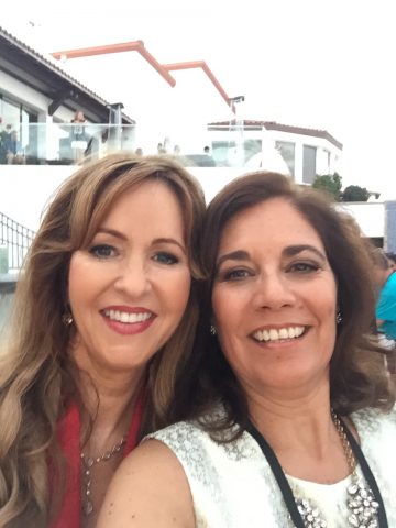 Marina Donahue and Suzette Valle at the La Costa Film Festival in 2015.