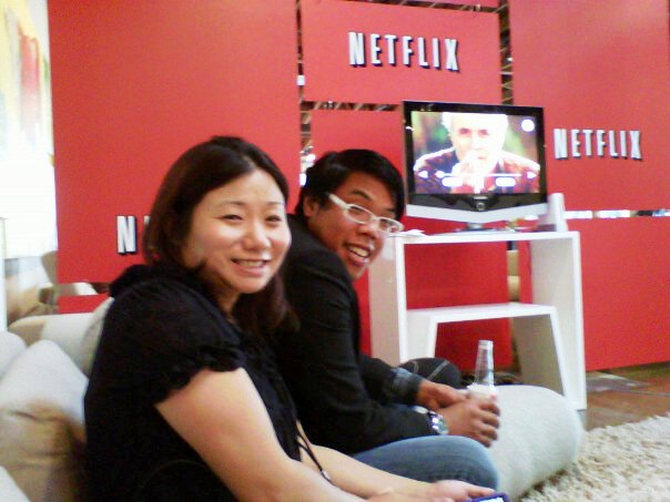 Netflix Blogger Party in San Diego. Jenn Boyd and Richie Equid. Photo by S. Valle