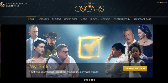 The Oscars Website