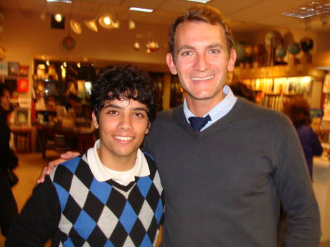 The Princeton Review's Rob Franek with Alex Valle in 2009 at Warwick's Book Store in La Jolla, CA. 