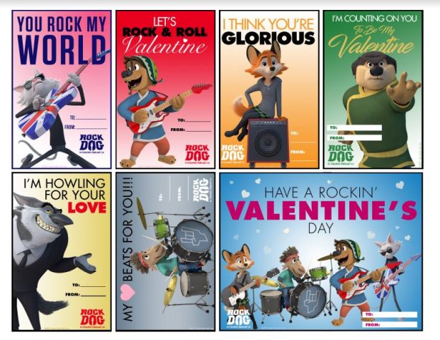 Rock Dog Movie Valentines