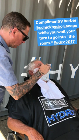 Schick Comps Shaves at Hydro Escape Comic-Con 2017