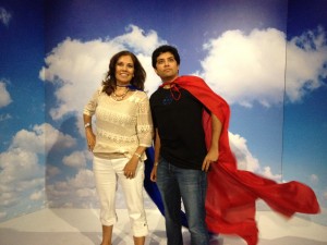 Supermom and Superson at the Samsung Galaxy Experince Comic-Con 2013