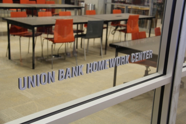 Union Bank pledged $300,000 for the new Homework Center.