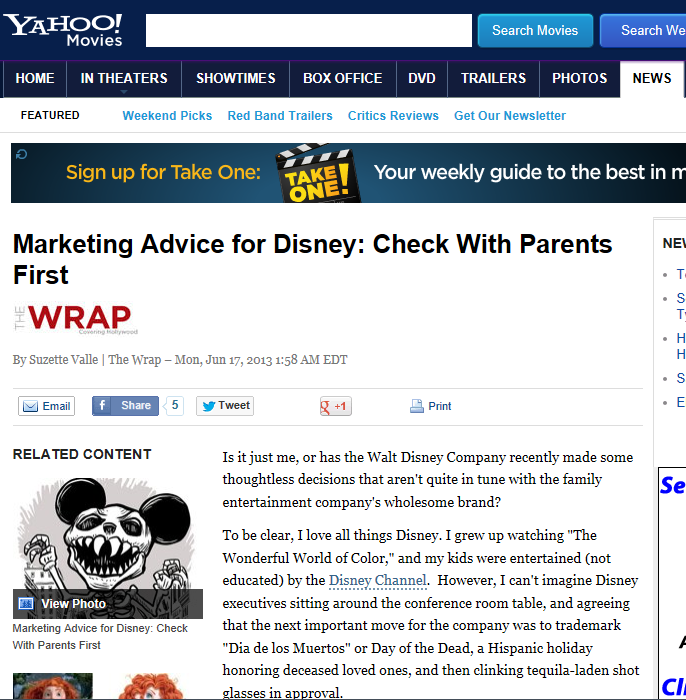 Yahoo Disney Marketing