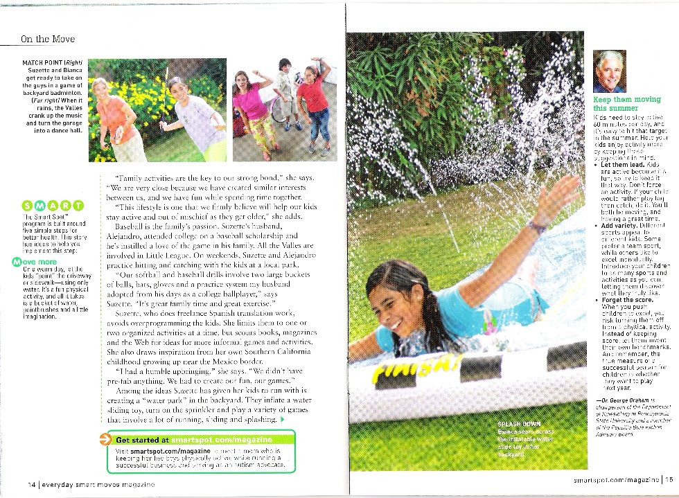 Valle Family in Parenting Magazine Insert